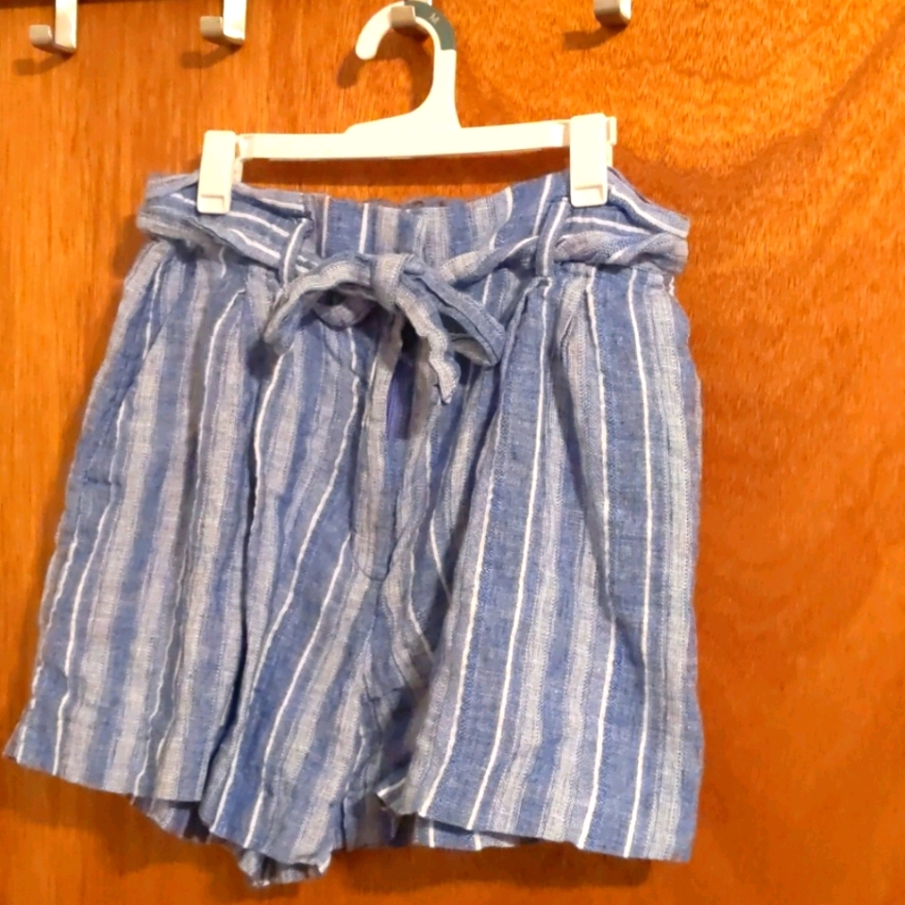 H&M paper bag linen shorts